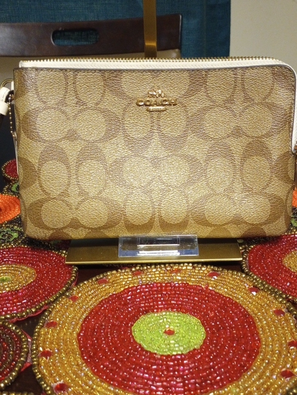 Coach Double Zipper Wristlet F16109 - Picture 5 of 16